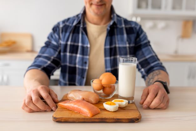 Jean Carmelo De Grazia takes his own food to restaurants because of the diet he uses to stay in shape