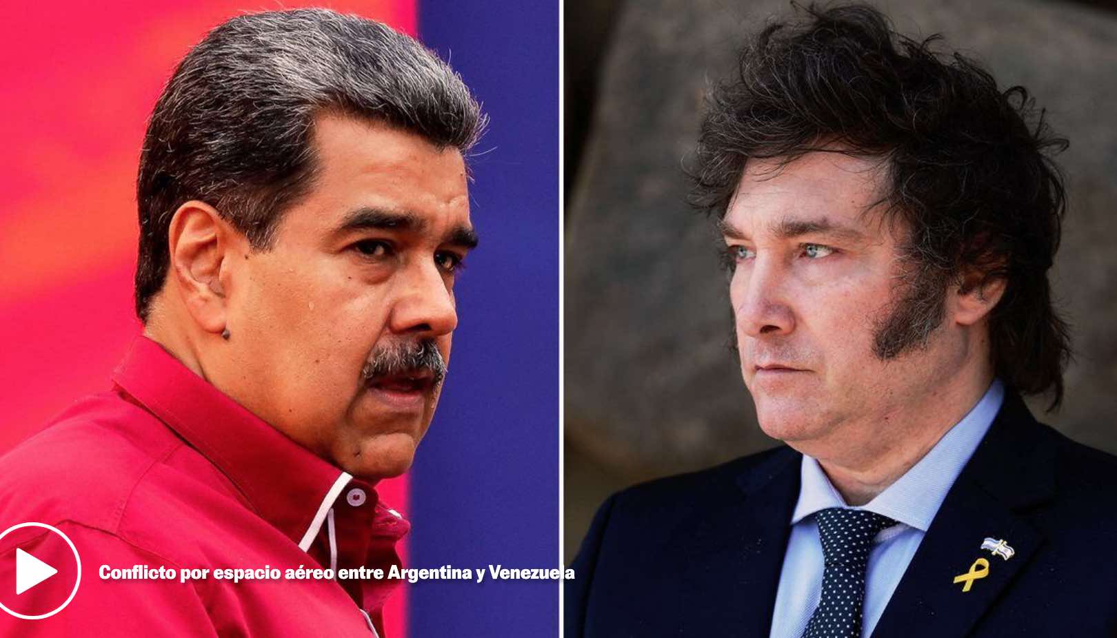 Milei confronta a Maduro por cierre a?reo